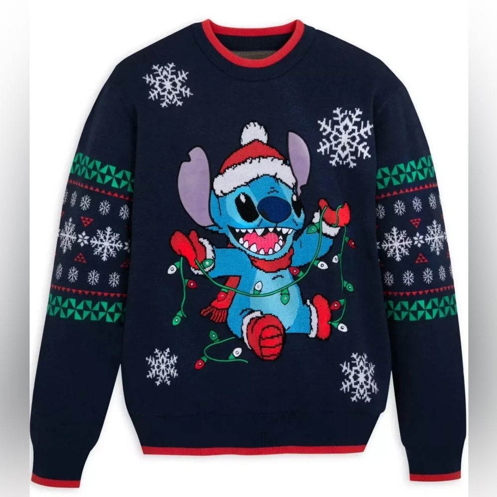 Disney Stitch Light-Up Holiday Sweater for Adults  Lilo & Stitch- Size XL NWOT